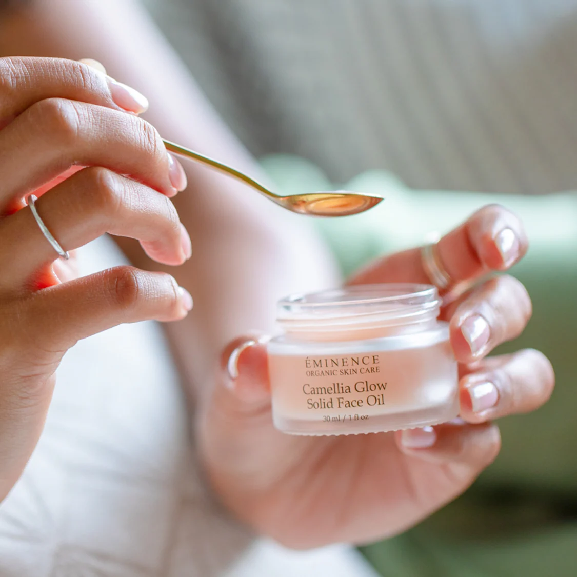 Eminence Organics Camellia Glow Solid Face Oil - Image 3