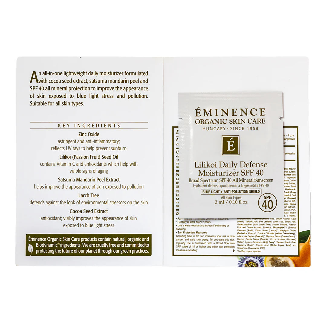 Eminence Organics Lilikoi Daily Defense Moisturizer SPF 40 - Image 6