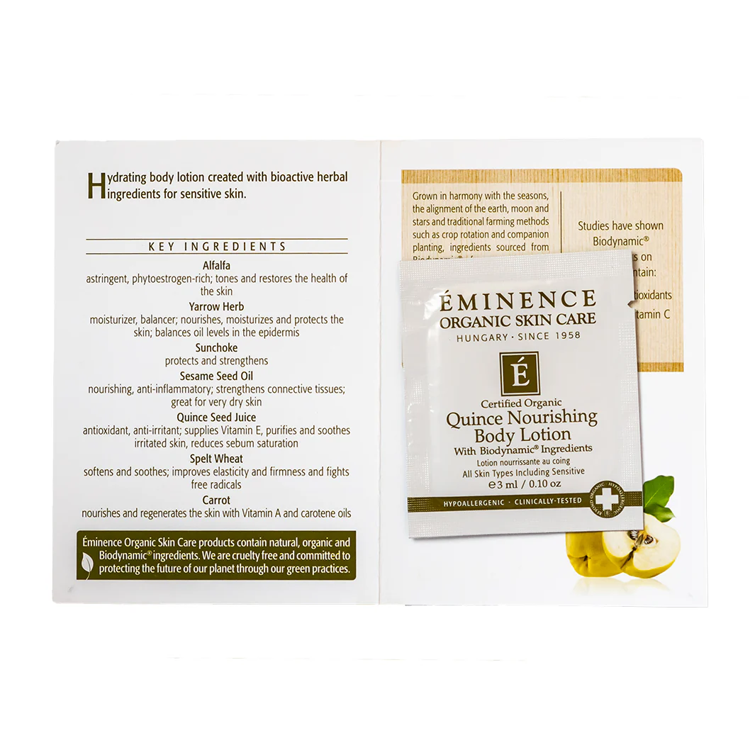 Eminence Organics Quince Nourishing Body Lotion - Image 5